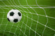 Goal. a soccer ball in a net. Wall Mural