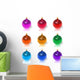 Set Color Christmas Balls Wall Mural
