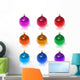 Set Color Christmas Balls Wall Mural