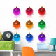 Set Color Christmas Balls Wall Mural