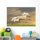 Ponies Running in Sunset Wall Mural