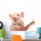 Pig Smoking Cigarette Wall Mural