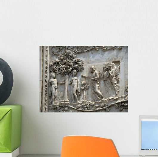 First Pillar Scenes From Genesis Wall Mural