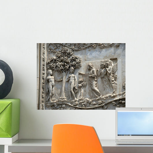 First Pillar Scenes From Genesis Wall Mural
