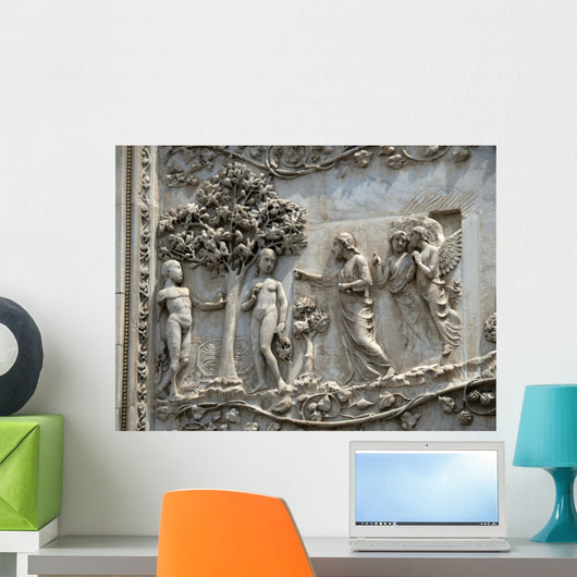 First Pillar Scenes From Genesis Wall Mural