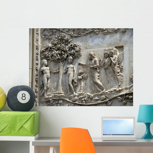 First Pillar Scenes From Genesis Wall Mural