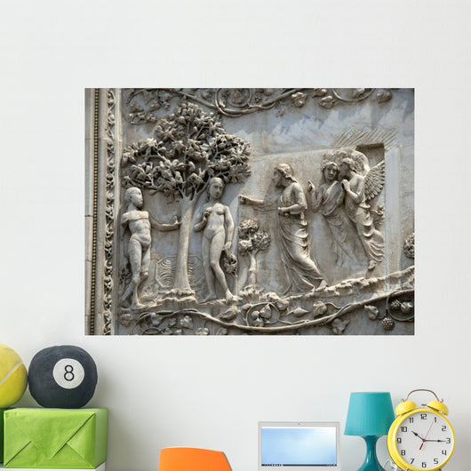First Pillar Scenes From Genesis Wall Mural