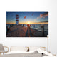Lighthouse in Lake Neusiedl at sunset - Lower Austria Wall Mural