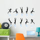 Little Gymnast Silhouettes Wall Decal Sticker Set