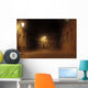 Deserted Foggy Street Wall Decal
