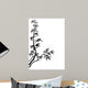 Black Bamboo White Wall Mural
