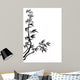 Black Bamboo White Wall Mural