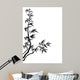 Black Bamboo White Wall Mural