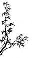 Black Bamboo White Wall Mural