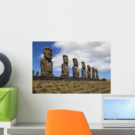 Ahu Akivi, easter Iceland, chile, moai Wall Mural
