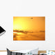 Lone Bird Yellow Sun Wall Decal