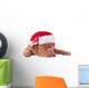Dog Dressed like Santa Wall Decal