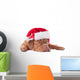 Dog Dressed like Santa Wall Decal