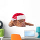 Dog Dressed like Santa Wall Decal