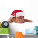 Dog Dressed like Santa Wall Decal