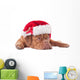 Dog Dressed like Santa Wall Decal