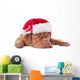 Dog Dressed like Santa Wall Decal