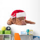 Dog Dressed like Santa Wall Decal