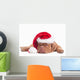 Dog Dressed Like Santa Wall Decal