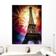 eiffel with fireworks Wall Mural