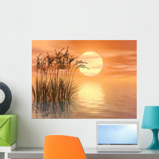 Grass Sunset mid Wall Decal Design 2