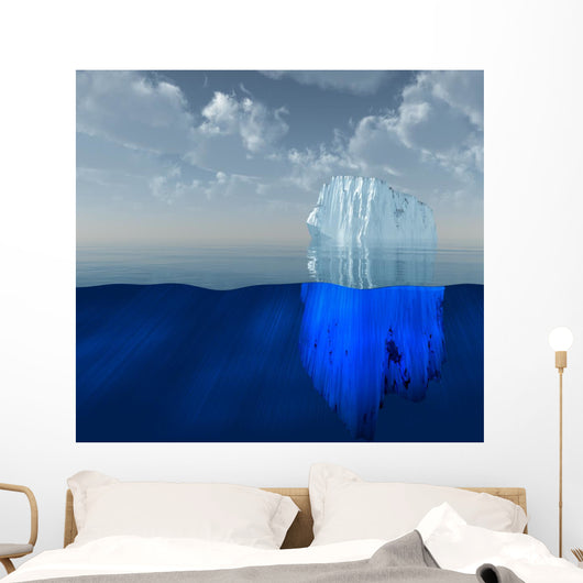 High Resolution 3D Iceberg Wall Mural