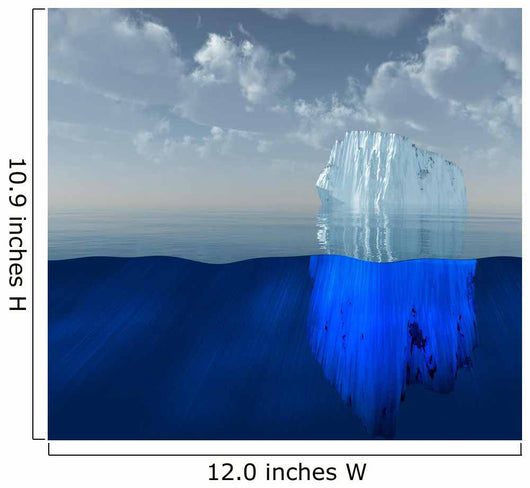High Resolution 3D Iceberg Wall Mural