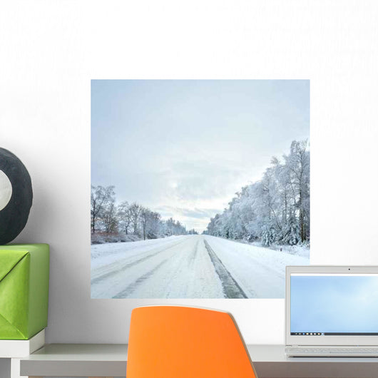 Winter Country Road Wall Decal