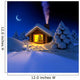 A small cottage in the fairy forest in snowy New Year's Eve Wall Mural