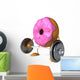 Pink Donut Fitness Wall Decal