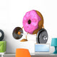Pink Donut Fitness Wall Decal