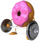 Pink Donut Fitness Wall Decal