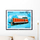 Train Stamp Red Railroad