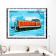 Train Stamp Red Railroad