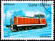 Train Stamp Red Railroad