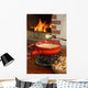 Swiss fondue dinner Wall Mural