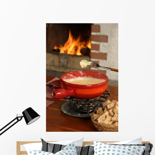 Swiss fondue dinner Wall Mural