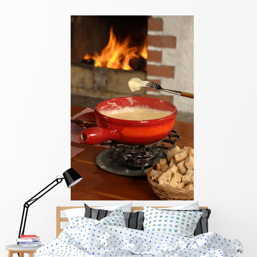 Swiss fondue dinner Wall Mural