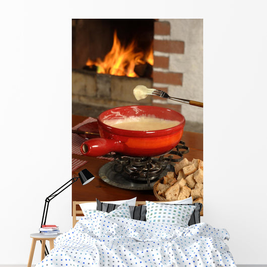 Swiss fondue dinner Wall Mural