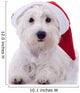 Santa Westie Looking at the Camera Wall Mural