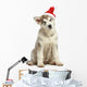 Malamute Puppy in Christmas Hat Wall Decal