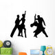 Silhouettes of dancing people Wall Decal