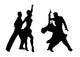 Silhouettes of dancing people Wall Decal