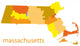 massachusetts vector map Wall Mural