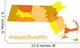 massachusetts vector map Wall Mural